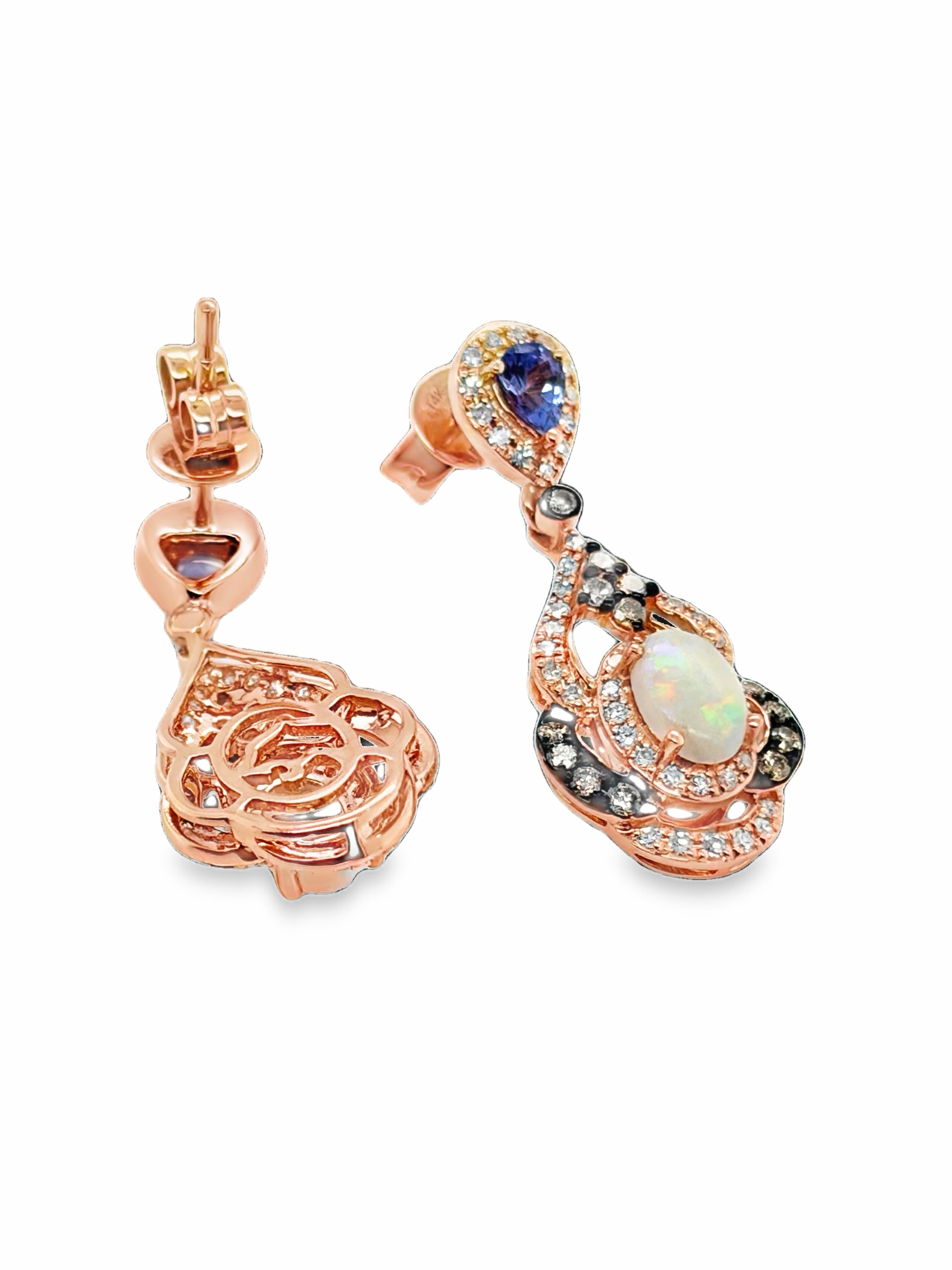 EFFY Natural Tanzanite, Opal & Diamond Earrings
