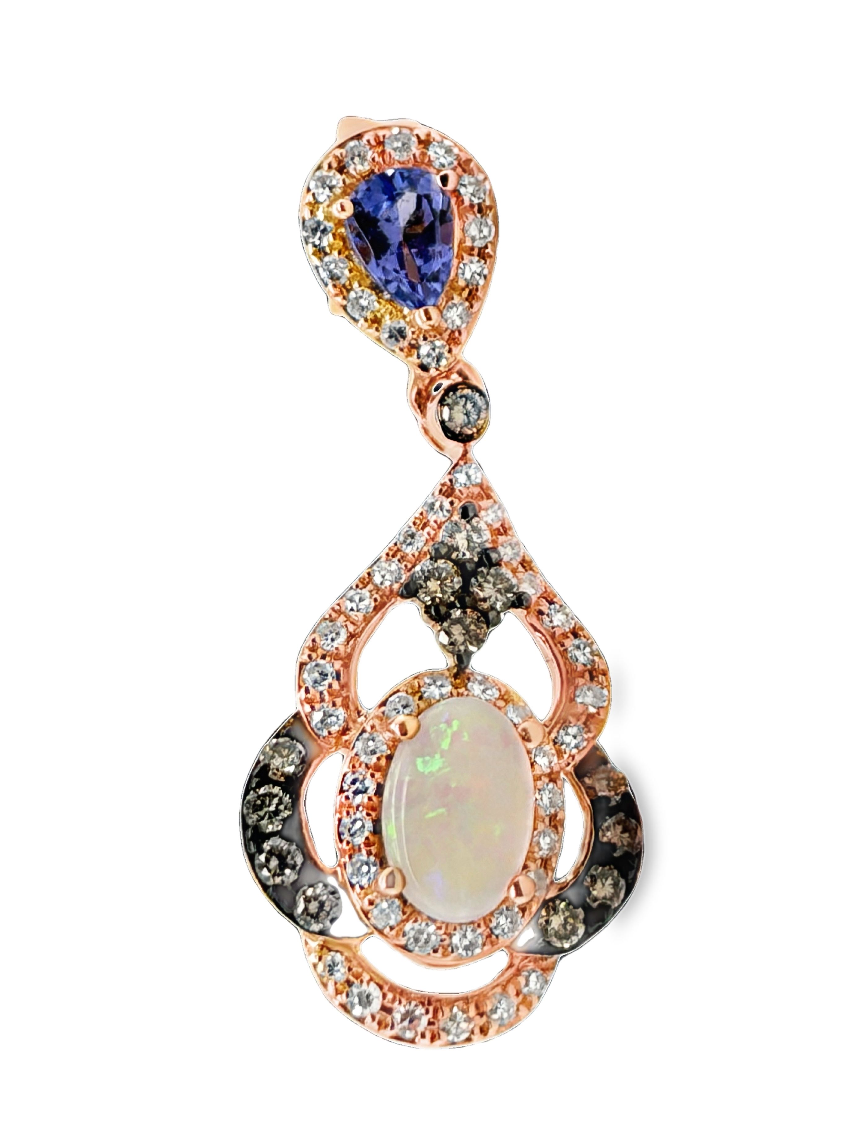 EFFY Natural Tanzanite, Opal & Diamond Earrings