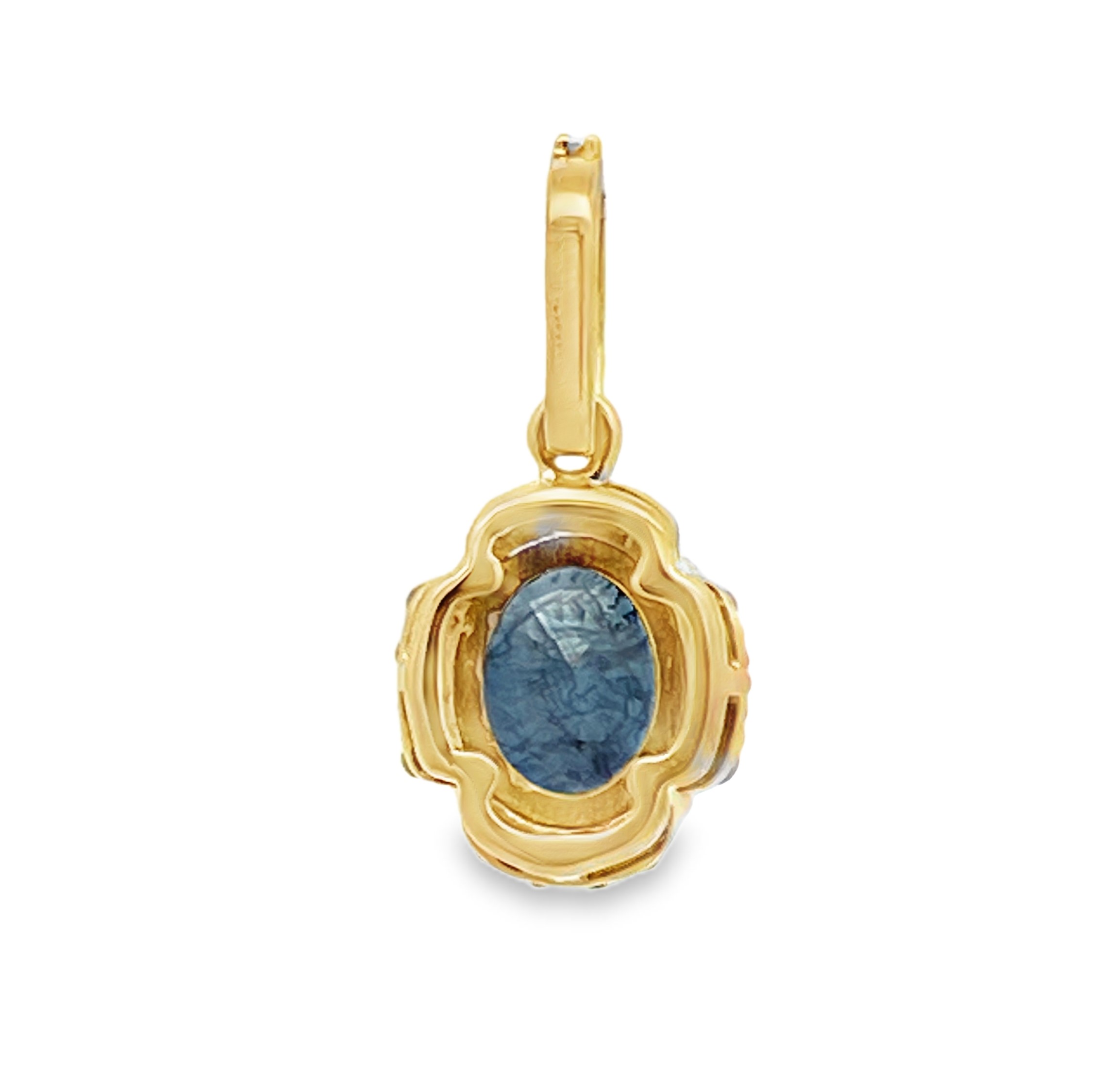 Natural Sapphire & Diamond Petite Pendant