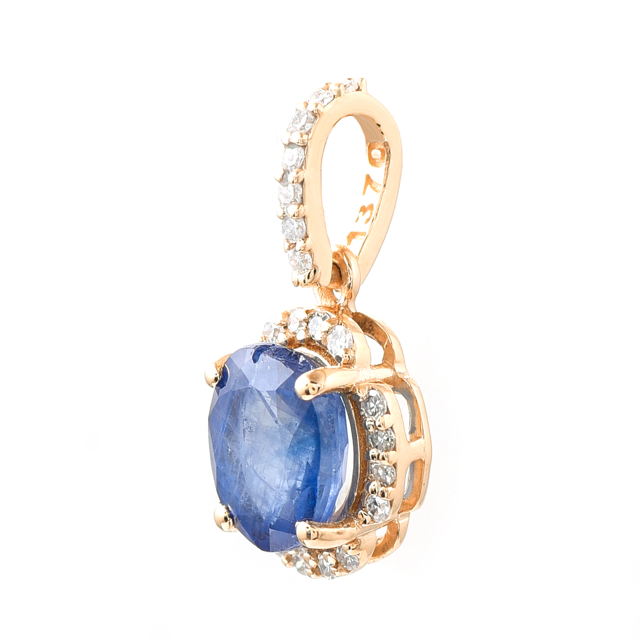 Natural Sapphire & Diamond Petite Pendant