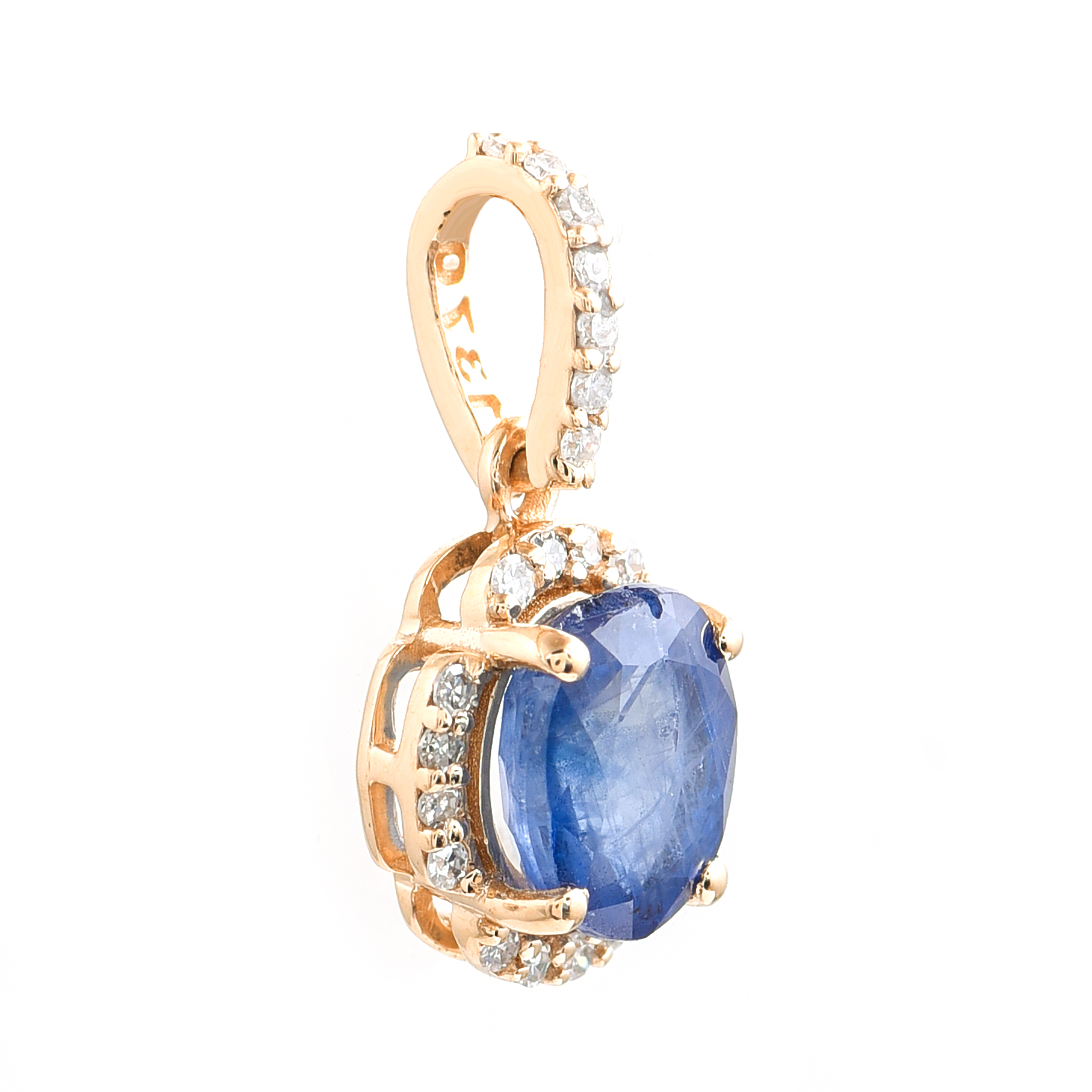 Natural Sapphire & Diamond Petite Pendant