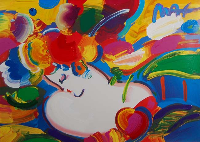 Peter Max Mixed Media on Paper Signed 2000