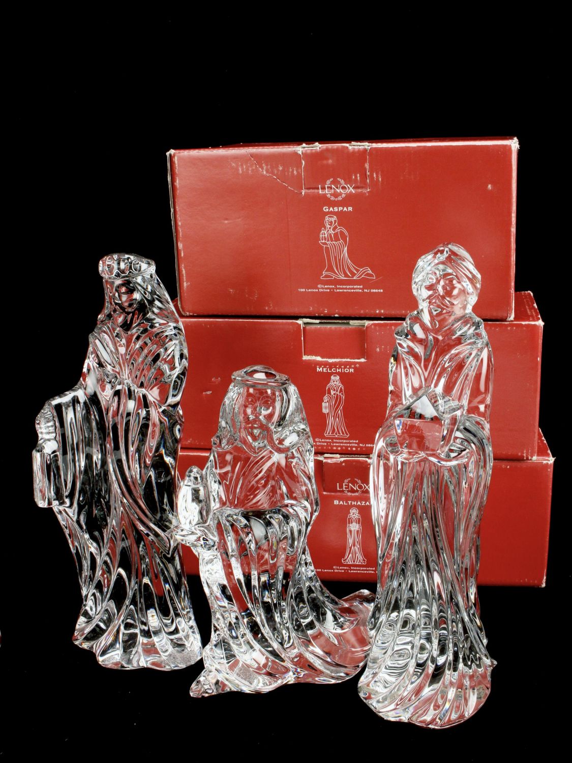 Lot 347 LENOX HOLIDAYS CRYSTAL NATIVITY SET IN BOXES Converse Auctions
