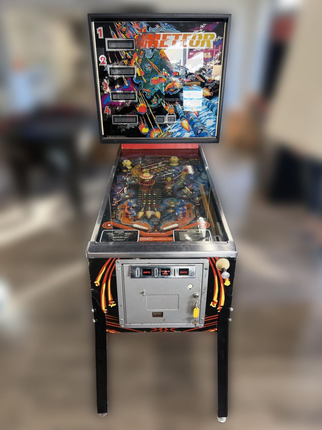 Lot 481 1979 STERN METEOR PINBALL MACHINE Converse Auctions