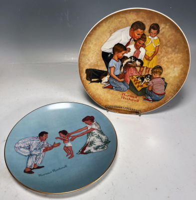 NORMAN ROCKWELL SERIES CONTINENTAL MINT COLLECTOR PLATES 
2 plates
8 