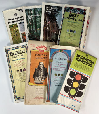 VINTAGE PHILADELPHIA AREA ROAD MAPS 
Shipping: 
Shipping and handling in the 