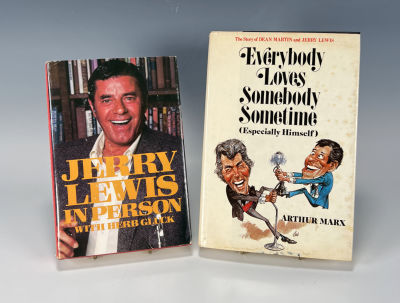 TWO JERRY LEWIS BOOKS 
Jerry Lewis In Person; Everybody Loves Somebody Sometime Everybody Loves 