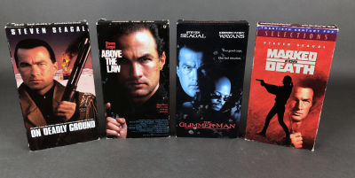 STEVEN SEAGAL VHS COLLECTION 
Segal's career has been "Marked for Death" and teeters "On Deadly 
