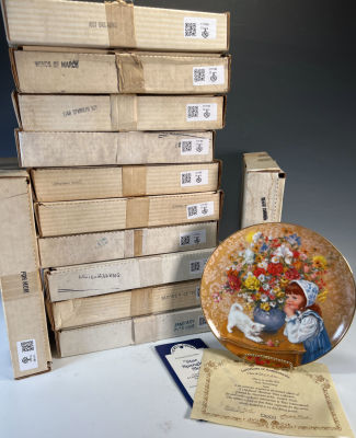 A CHILDHOOD ALMANAC COLLECTOR PLATES 
12 plates
9 