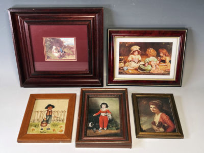 5 DARK WOOD AND METAL FRAMED PRINTS 
9 1/2" x 9" 
Shipping: 
Shipping and 