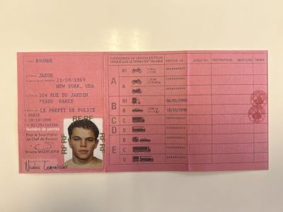 The Bourne Supremacy Matt Damon film passport prop. 3x5 inches