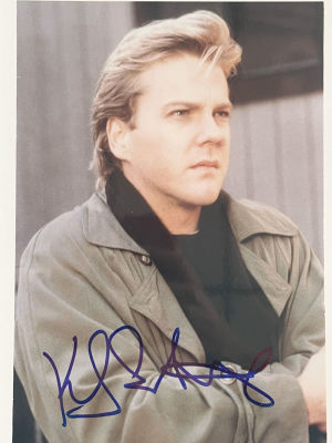 Kiefer Sutherland signed photo. 8x10 inches