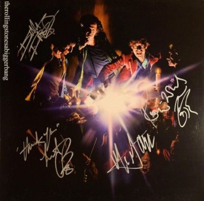 The Rolling Stones signed A Bigger Bang album. The Rolling Stones 2005 A Bigger Bang album 