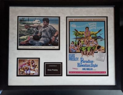 Elvis Presley Signed Photo Collage. Custom framed. 24x30 inches