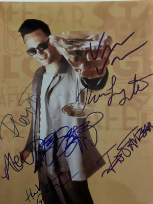 Swingers cast signed movie photo autographed by Vince Vaughn, Jon Favreau, Heather Graham, Alex 