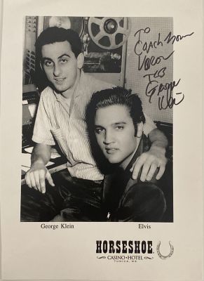 George Klein signed photo. 9x11 inches