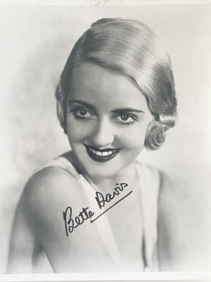 Bette Davis signed photo. 8x10 inches