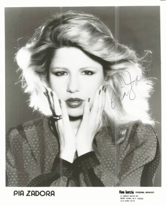 Pia Zadora Signed Photo. 8x10 inches