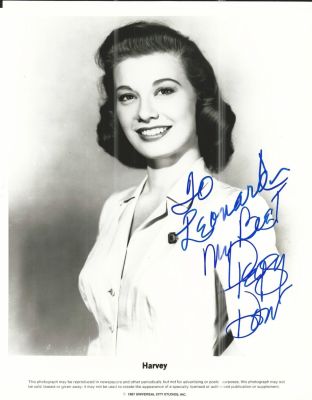 Harvey Peggy Dow Signed Movie Photo. Harvey Signed Movie Photo Autographed by Peggy Dow. 8x10 inches