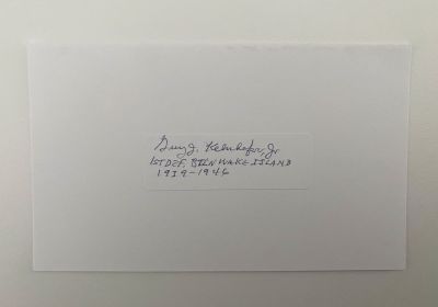 USMC Guy Kelnhofer Jr signed cut. 3x5inches