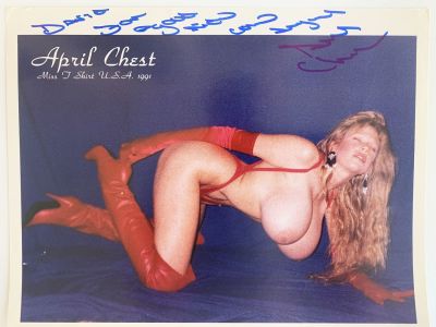 April Chest signed photo. 8x10 inches