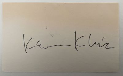 Theatre Hall of Fame Actor Kevin Kline autograph. 3x5inches