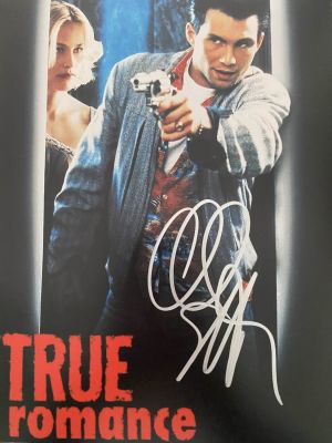 True Romance Christian Slater signed photo. True Romance signed movie photo autographed by 