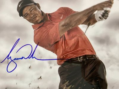 Tiger Woods signed photo. 8x10 inches