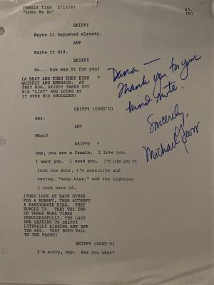 Family Ties Michael Gross signed script page