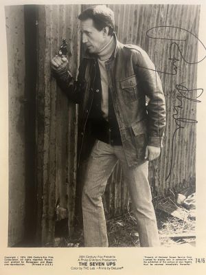 The Seven-Ups Roy Scheider signed movie photo. The Seven Ups Roy Scheider signed movie photo. 