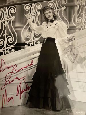 Mary Martin signed movie photo. The Gay Days of Victor Herbert signed movie photo autographed by 