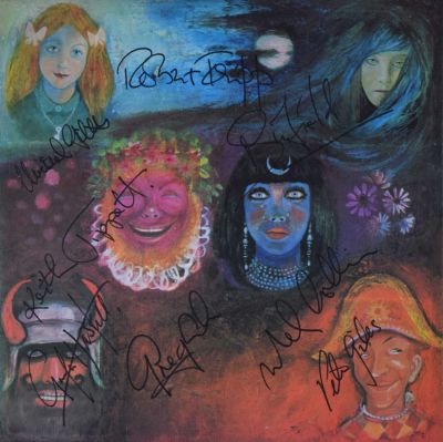 King Crimson signed In The Wake Of Poseidon album. King Crimson's 1979 In The Wake Of Poseidon 