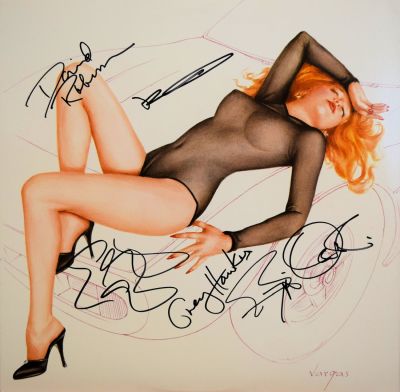 The Cars signed Candy-O album. Signed: Benjamin Orr, Ric Ocasek, Greg Hawkes, David Robinson 