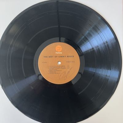 The Best Of Lenny Bruce signed record. 12 inches cover not included