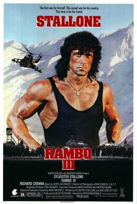 Rambo III 1988 original vintage one sheet poster. 27X41 Inches