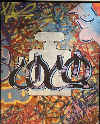 Fairchild Paris Coco original street art. Unknown artist. 49x61 inches