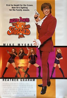 Austin Powers The Spy Who Shagged Me unsigned movie poster. 27x40 inches
