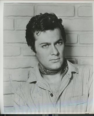 Tony Curtis signed photo. 8x10 inches