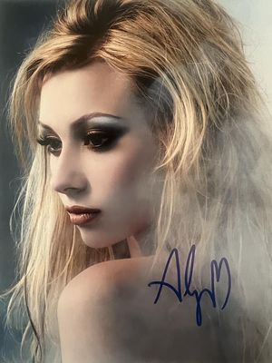 Actress Aly Michalka signed photo. 8x10 inches