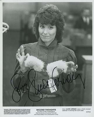 Second Thoughts signed movie photo autographed by Lucy Arnaz. 8x10 inches