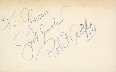 Robert Alda signed note