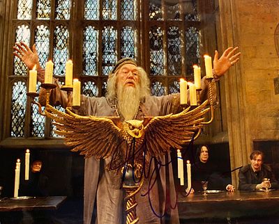Harry Potter's Dumbledor Sir Michael John Gambon signed photo. Harry Potter & the Prisoner of 