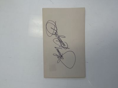 Indy race car driver Johnny Rutherford original signature.5x3 inches