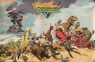 1993 Mark Schultz Cadillac and Dinosaurs poster.35x23 inches