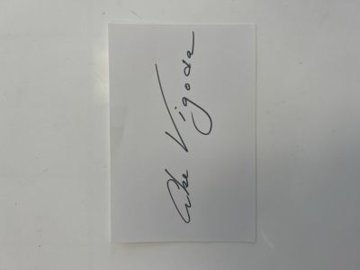 The Godfather Abe Vigoda original signature.6x4 inches