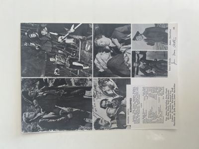 Kidnapped James MacArthur signed casting list. 7x9 inches