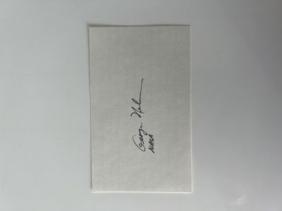 George Nelson original signature. 5x3 inches