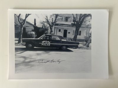 JFK Assassination Temple Brewley signed photo. JFK Assassination Dallas Police Temple Brewley 
