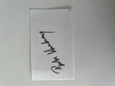 Professional Golfer Babe Hiskey original signature . 5x3 inches