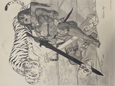 1994 Rich Larson Cult of the Cat mini poster. 11x14 inches